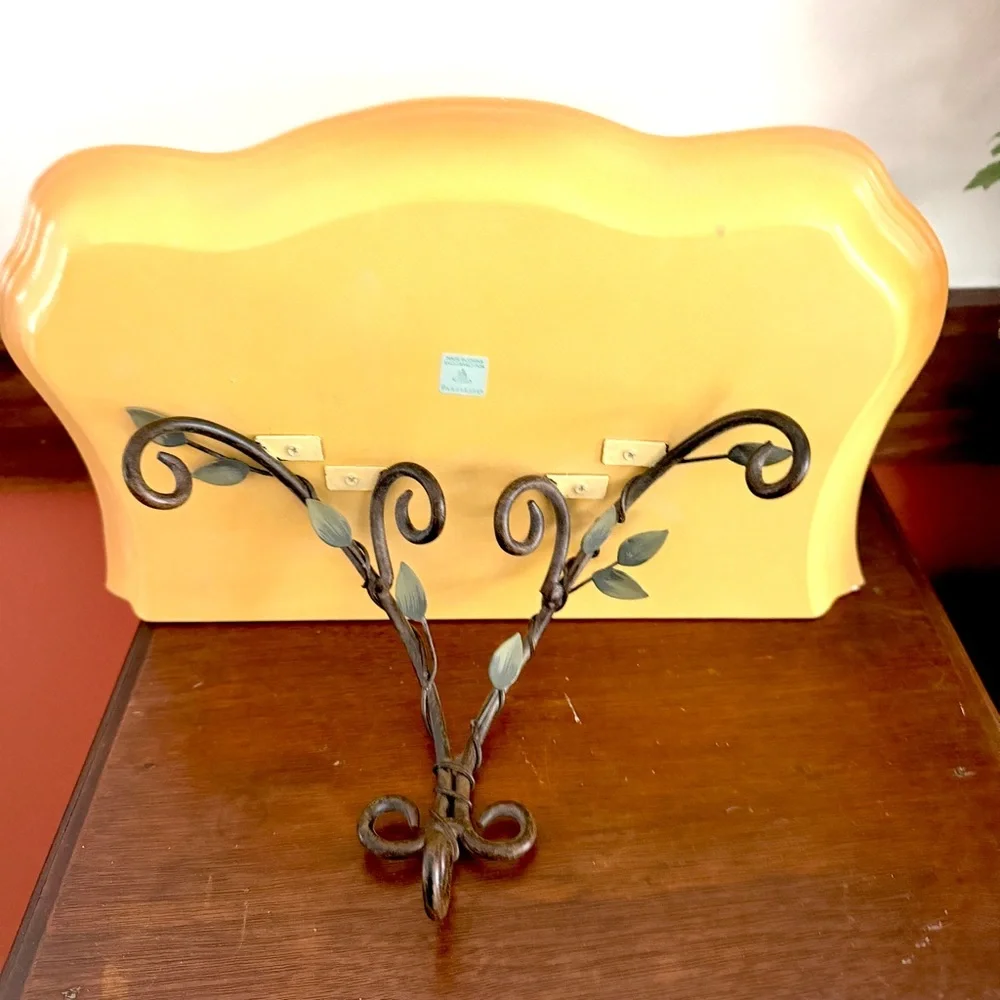 PartyLite Winding Lane Decorative Wall Shelf Bird Leaves Susan Winget 12